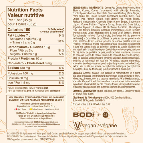 Beachbar Peanut Butter nutrition facts