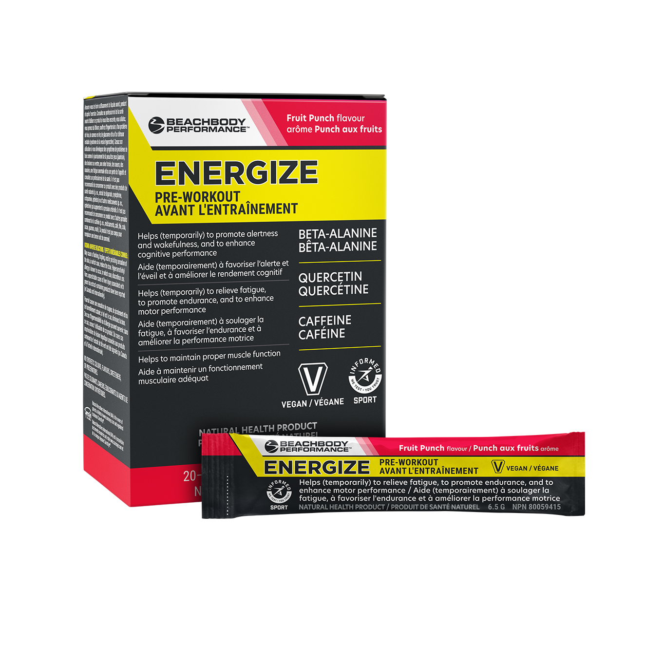 Energize Fruit Punch sticks