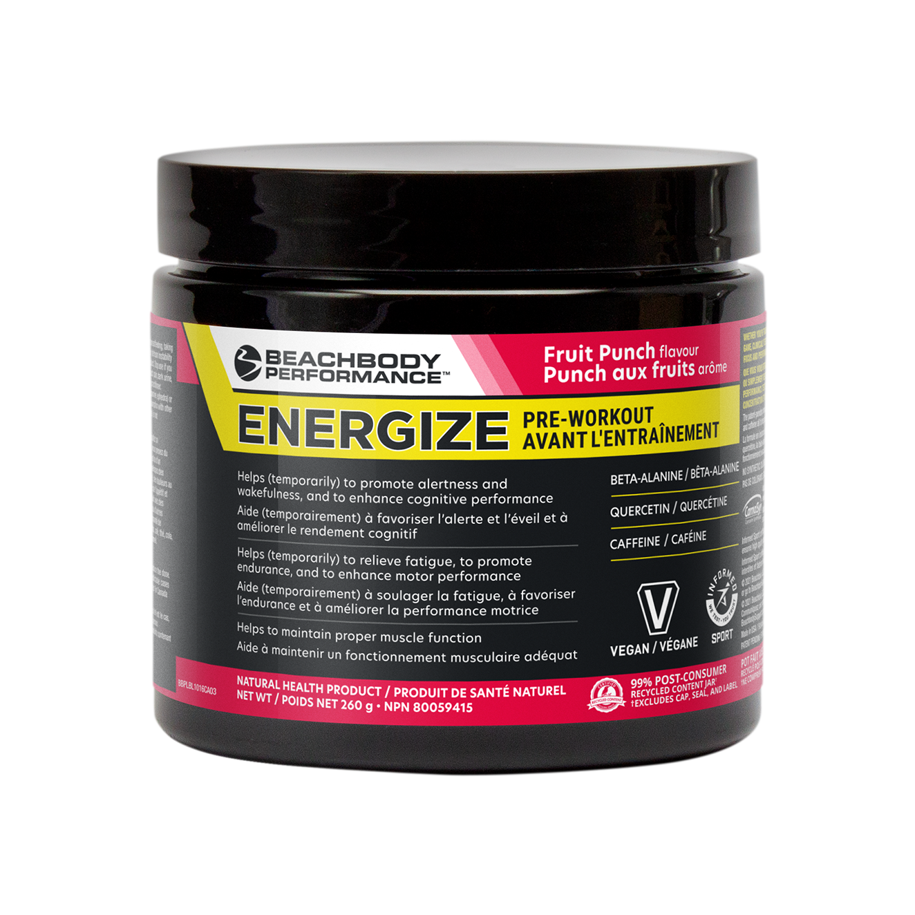 Energize Fruit Punch tub