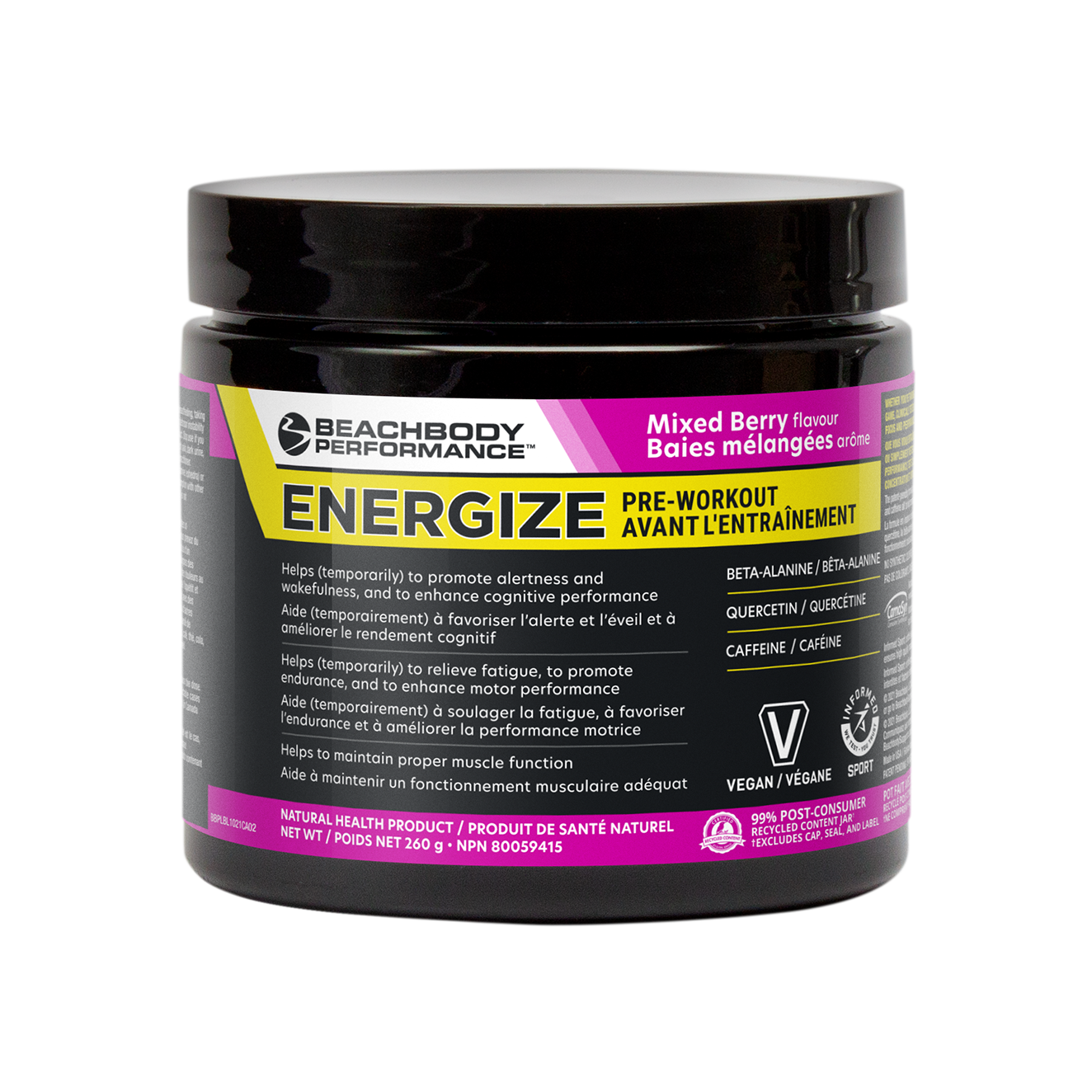 Energize Mixed Berry tub