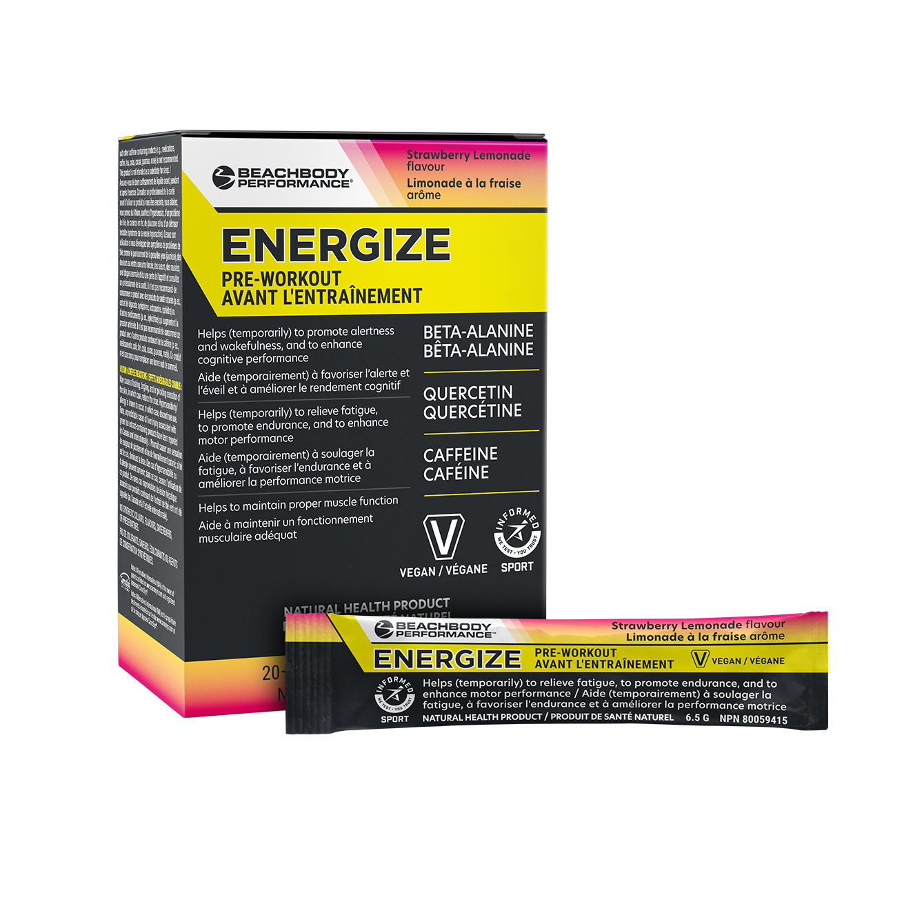 Energize Strawberry Lemonade sticks