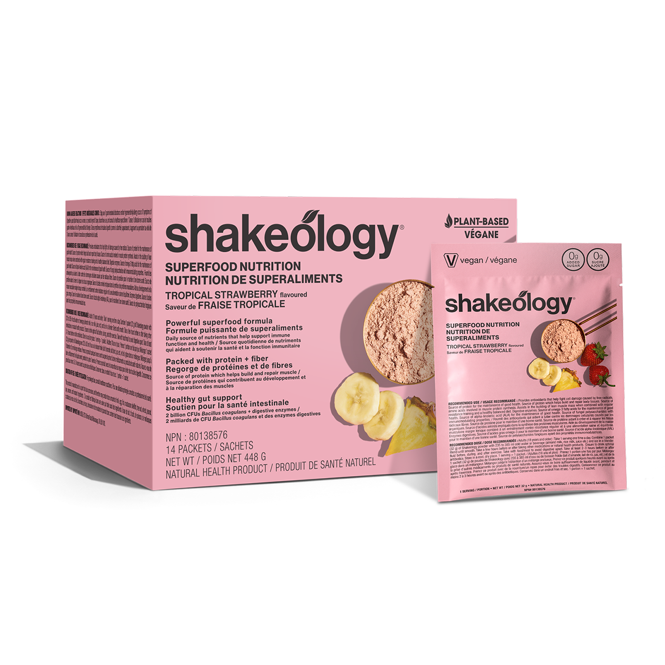 Shakeology 0g Sugar Tropical Strawberry Vegan