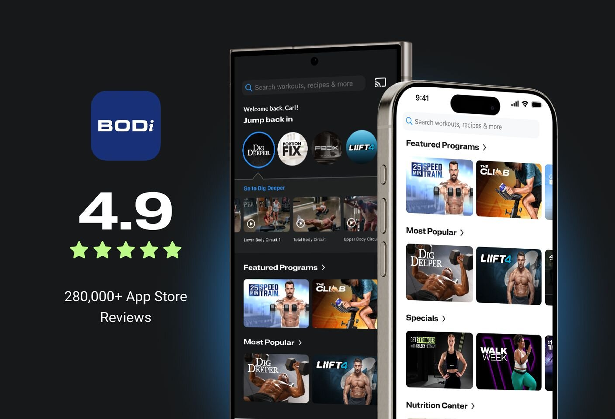 BODi app on phones